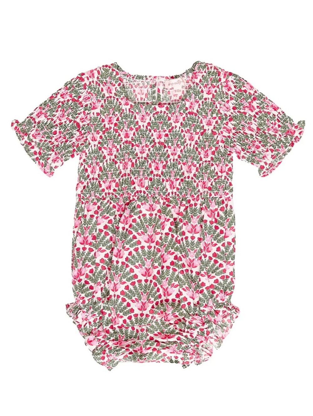 Ivy City Co Baby Parker Romper Floral Fan Ruffle Bodysuit Red Green Size 3M NWT